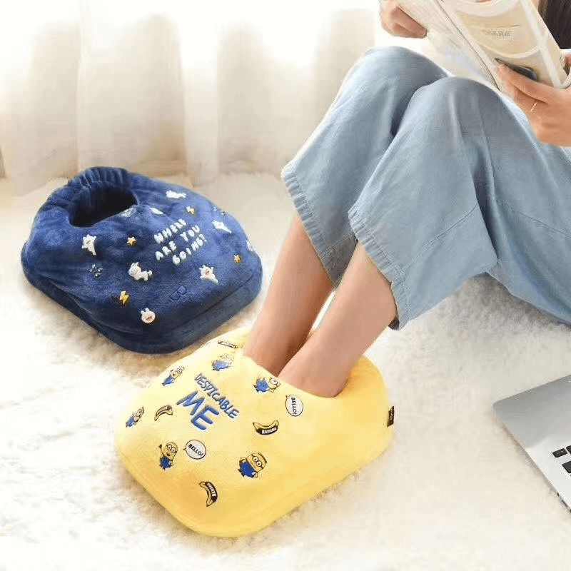 Electric foot warm heating slippers