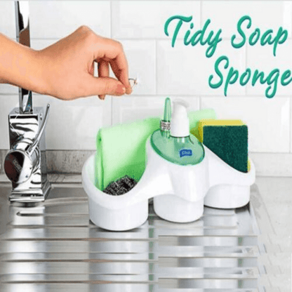 Soap dispensing sponge holder