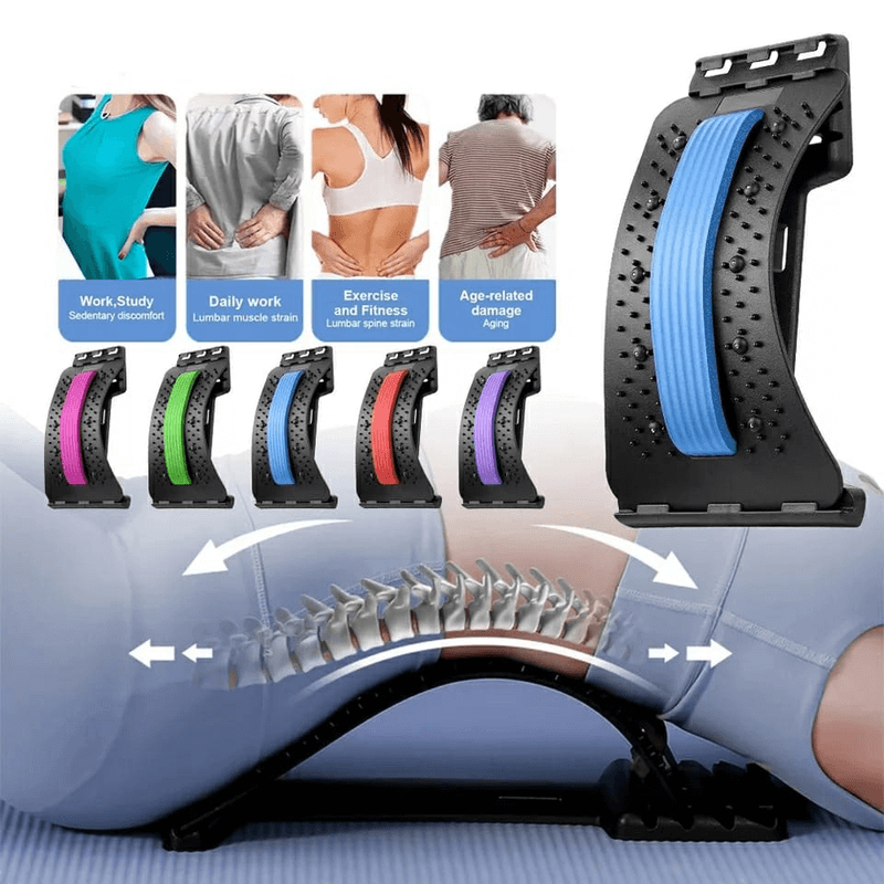 Back massager stretcher spine deck