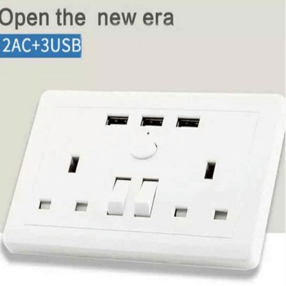 Wall socket with usb port