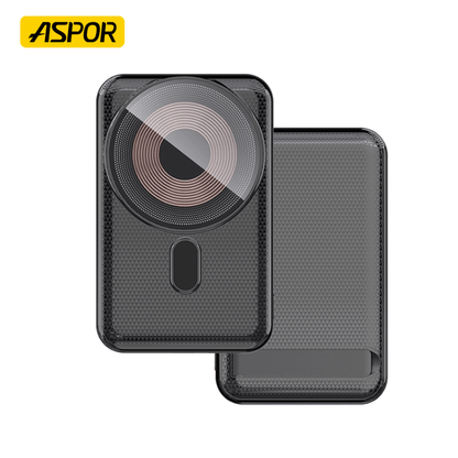 Aspor 10000mah a326 digital display magnetic wireless power bank