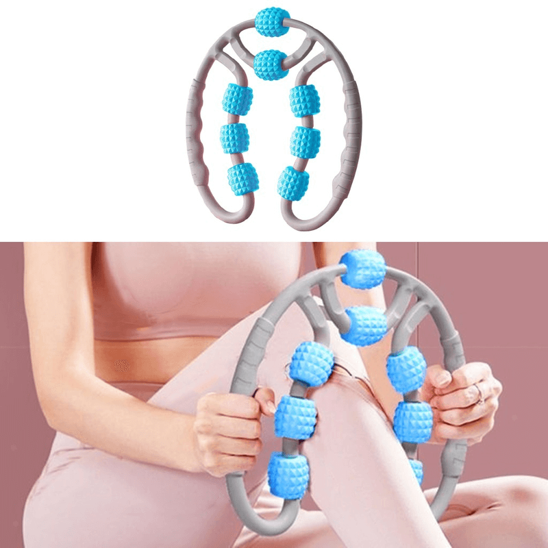 U shape massage roller with 8 wheels