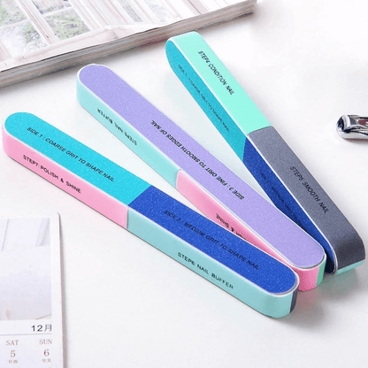 Pack of 3 finger nail files double sided manicure tools kit