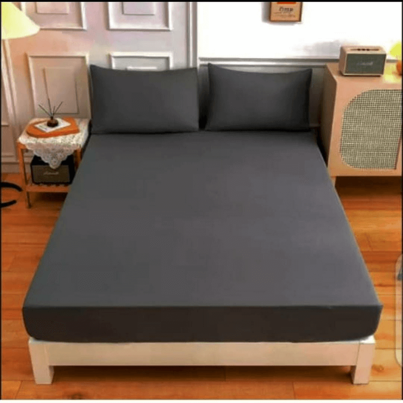 Black bed cover