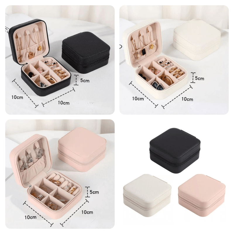 Mini leather jewelry organizer