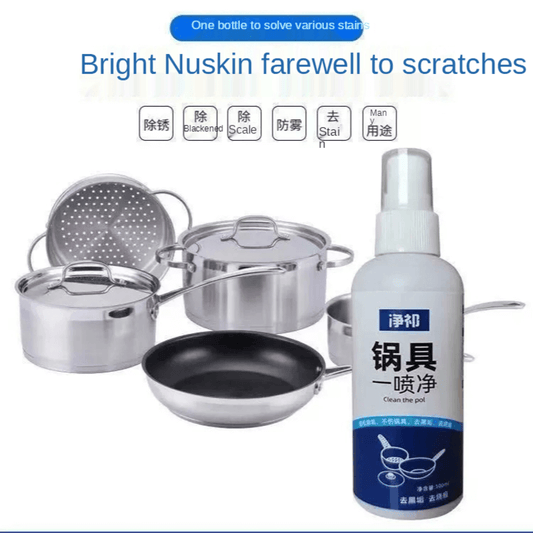 Kitchen pots and utensils black scale cleaning agent