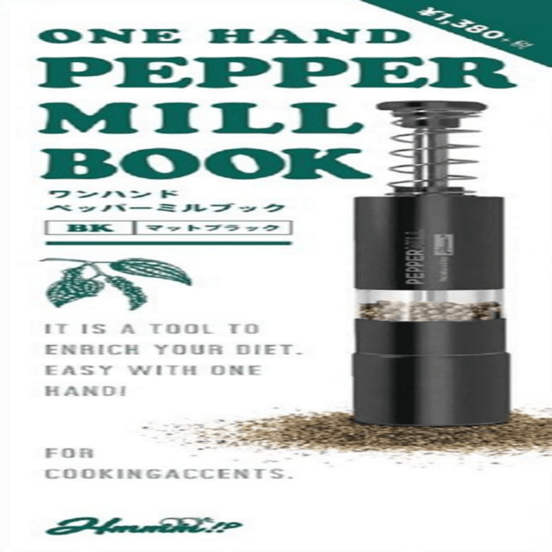 Stainless steel hand black pepper grinder mill book