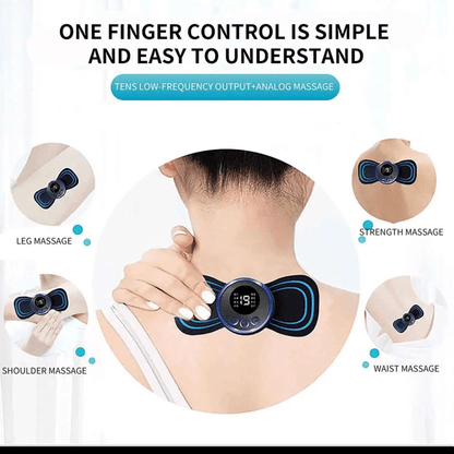 Portable mini electric neck back body massager