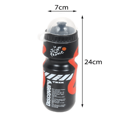 Bicycle water drink bottle with portable holder cage