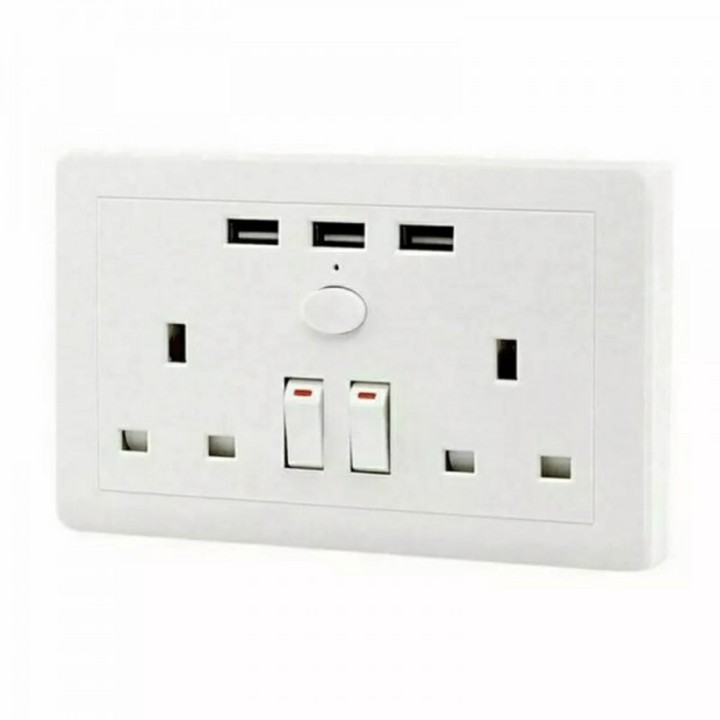 Wall socket with usb port