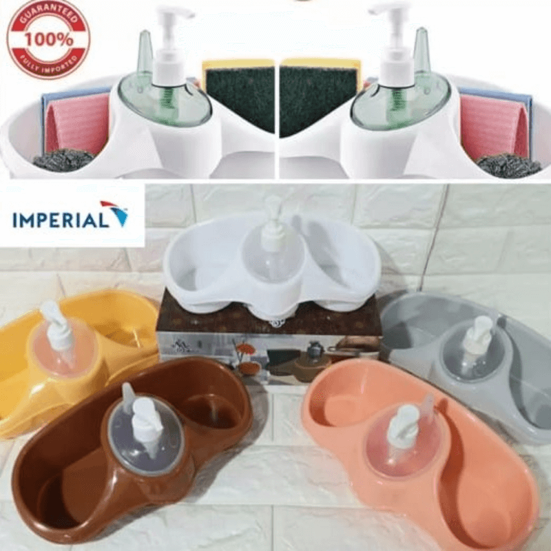 Soap dispensing sponge holder