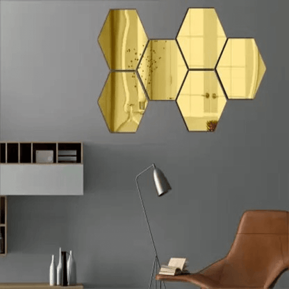 8 pcs big hexagon acrylic wall sticker