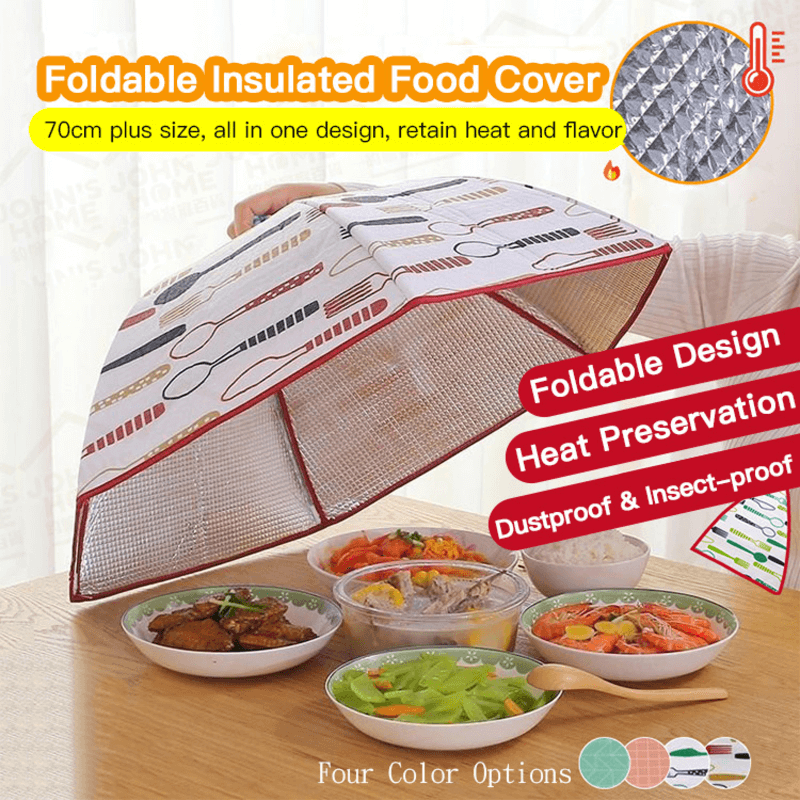 Foldable insulated food covers