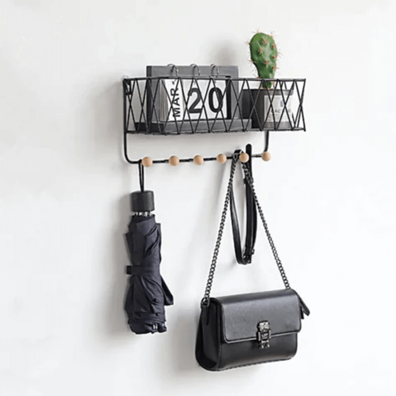 Criss-cross wall utility shelf