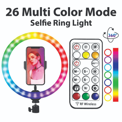 Speed-x 26cm 26color rgb ring light with remote