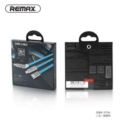 Remax 3 in 1 usb data and charger cable rc-072th