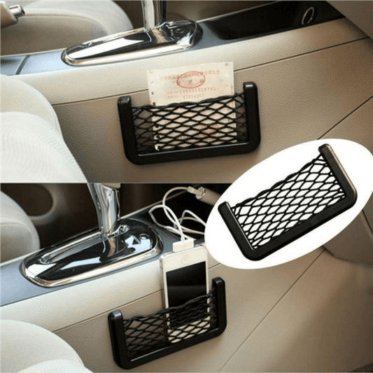 Nice car seat side back pocket storage string bag phone holder