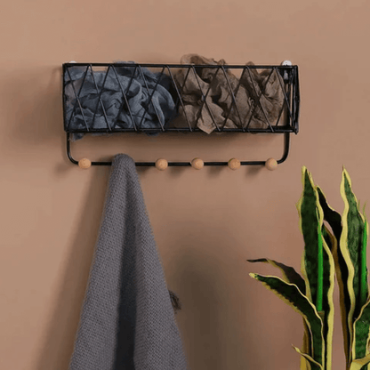 Criss-cross wall utility shelf