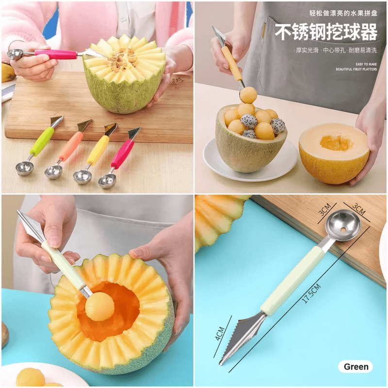 2 pcs multifunctional fruit spoon and cutter