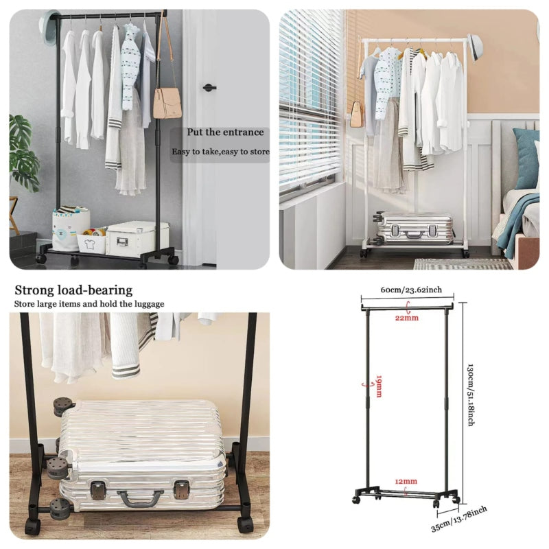 Single-pole clothes rack