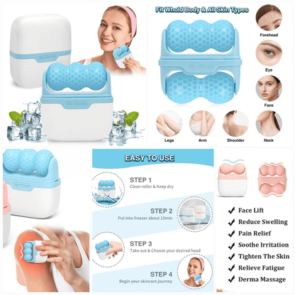 Face massager cold facial roller