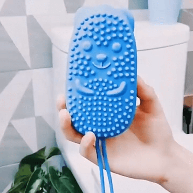 Silicone shower sponge body scrubber