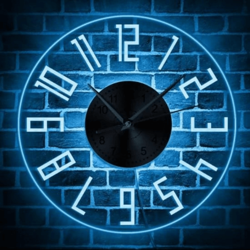 Modern arabic numerals illuminated led wall clock