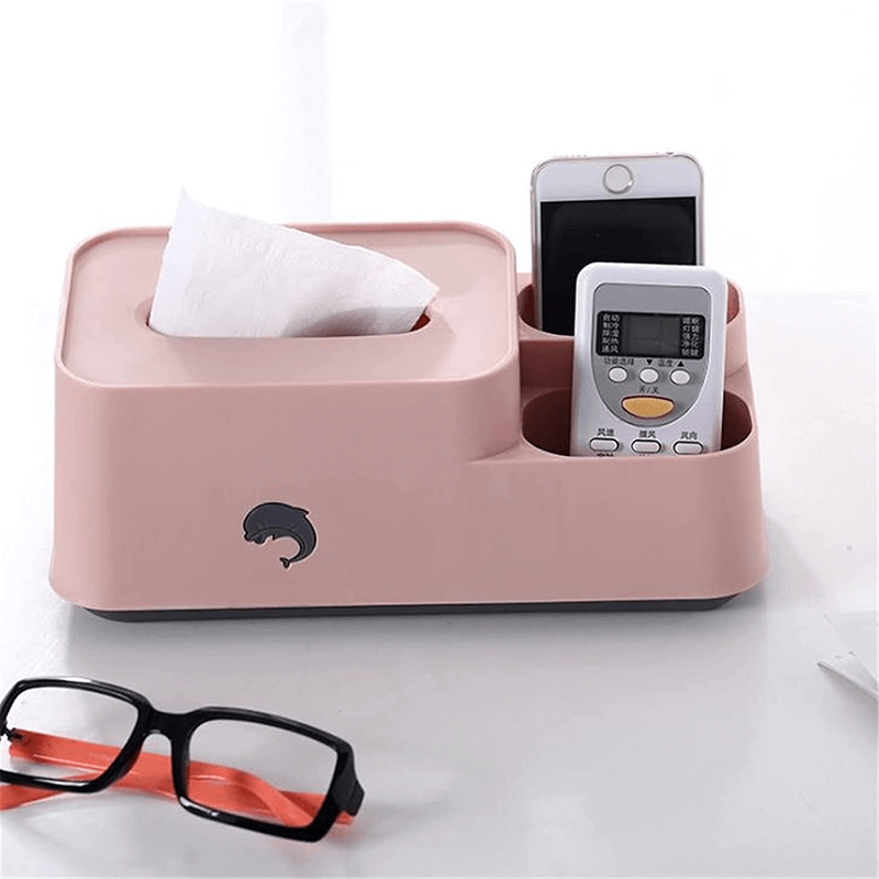 Creative multifunctional tissue box desktop storage box