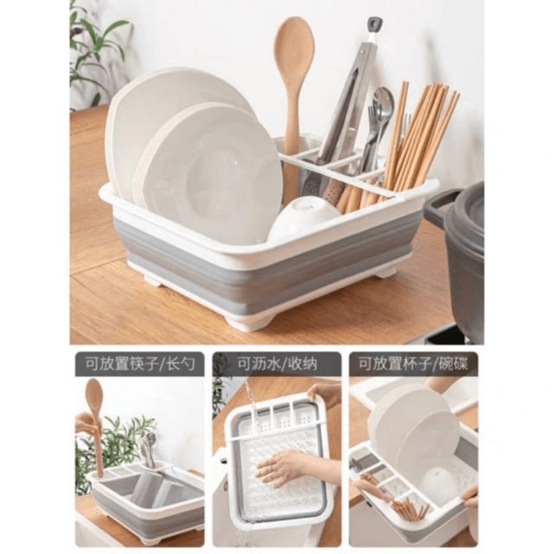 Km foldable dish rack plates drying rack