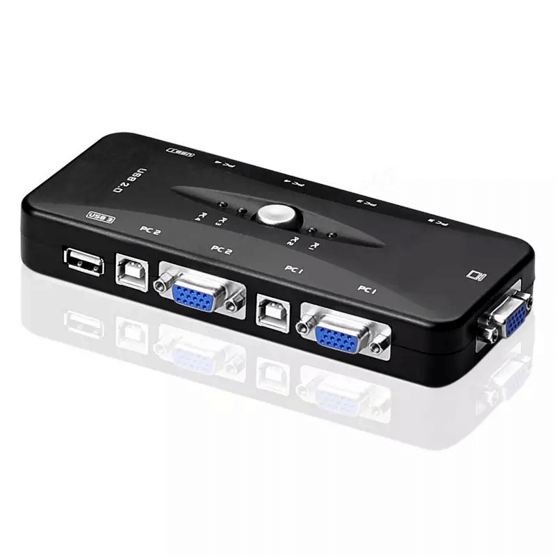 4 port usb 2.0 kvm switch box universal adapter