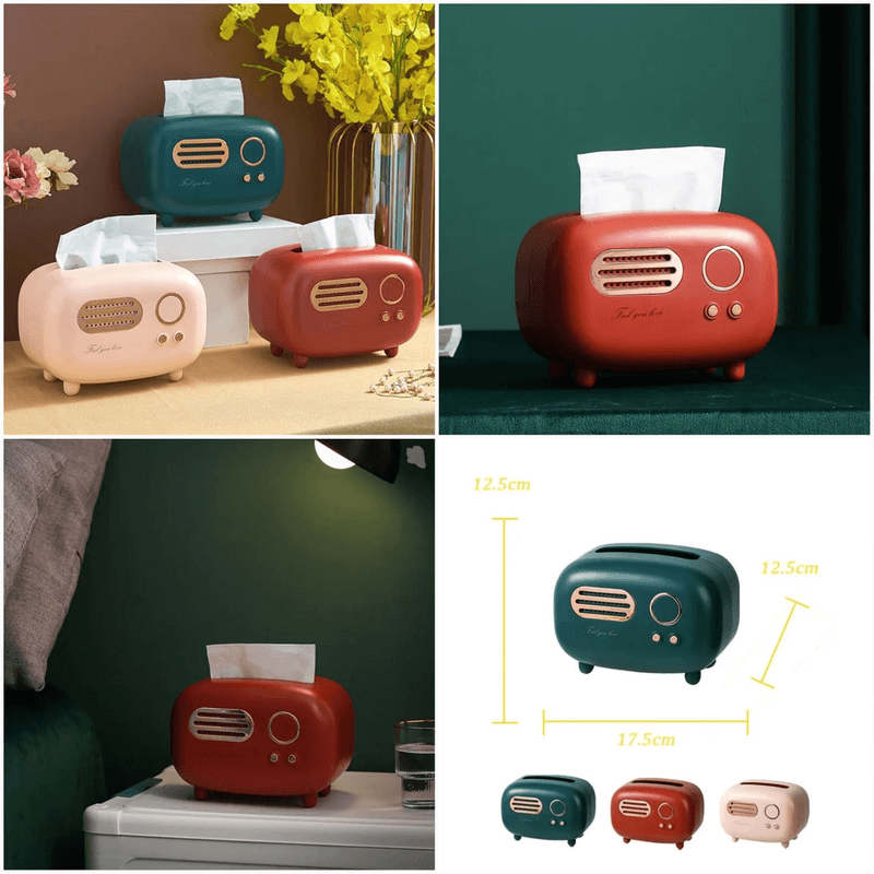 Retro radio tissue box