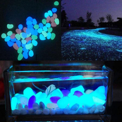 Glow in the dark stones pebbles aquarium