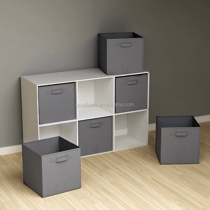 Foldable cube non-woven storage box