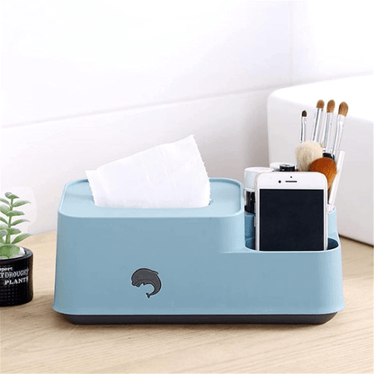 Creative multifunctional tissue box desktop storage box