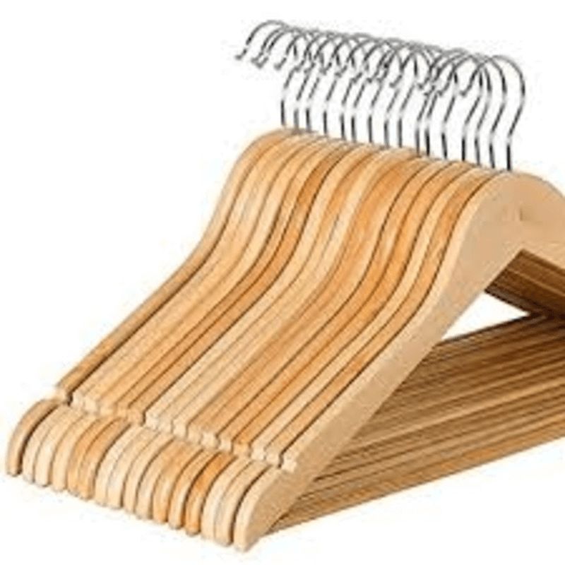 Bamboo wooden cloth hanger ( pack of 6 large )