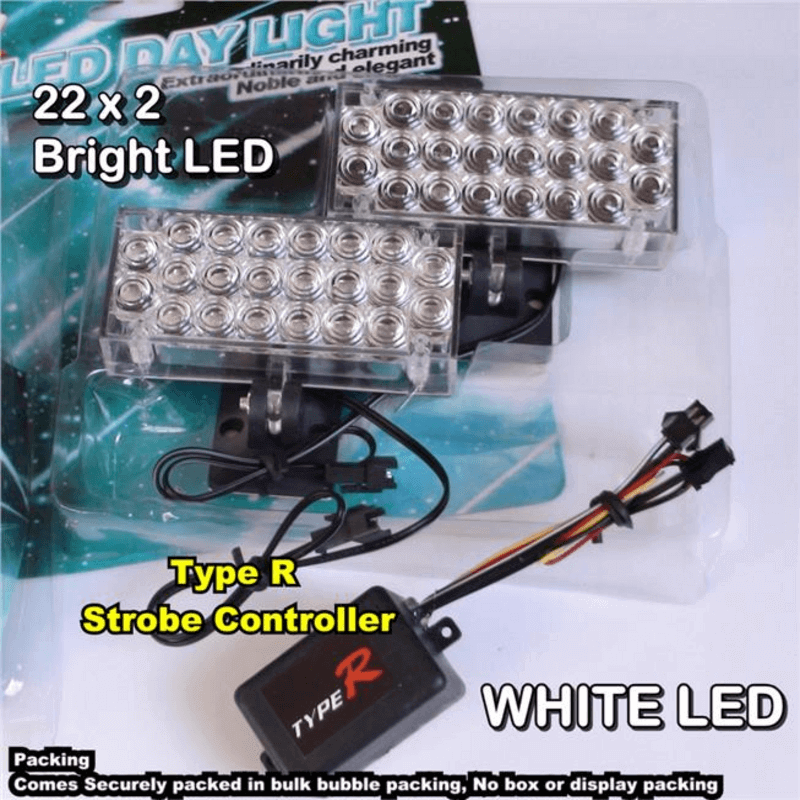 Type r led day light car day driving light head fog lamp