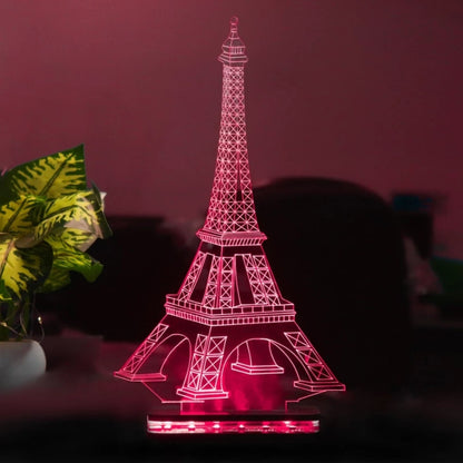 Burjkhalifa shape 3d acrylic lamp with wooden base