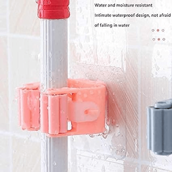 wall mounted mop holder self-adhesive broom holder