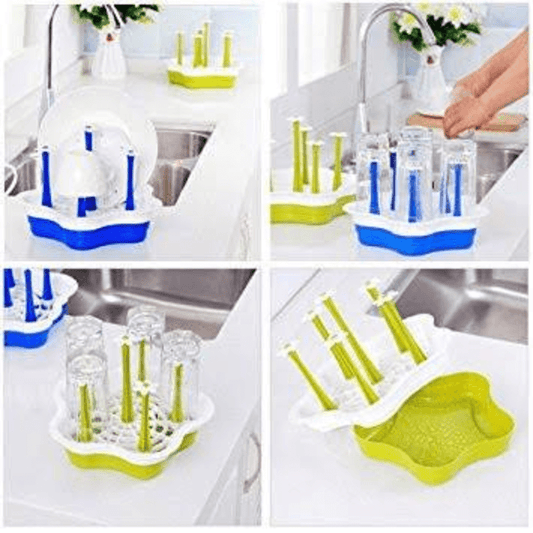 Glass cup holder drying rack stand for kitchen storage