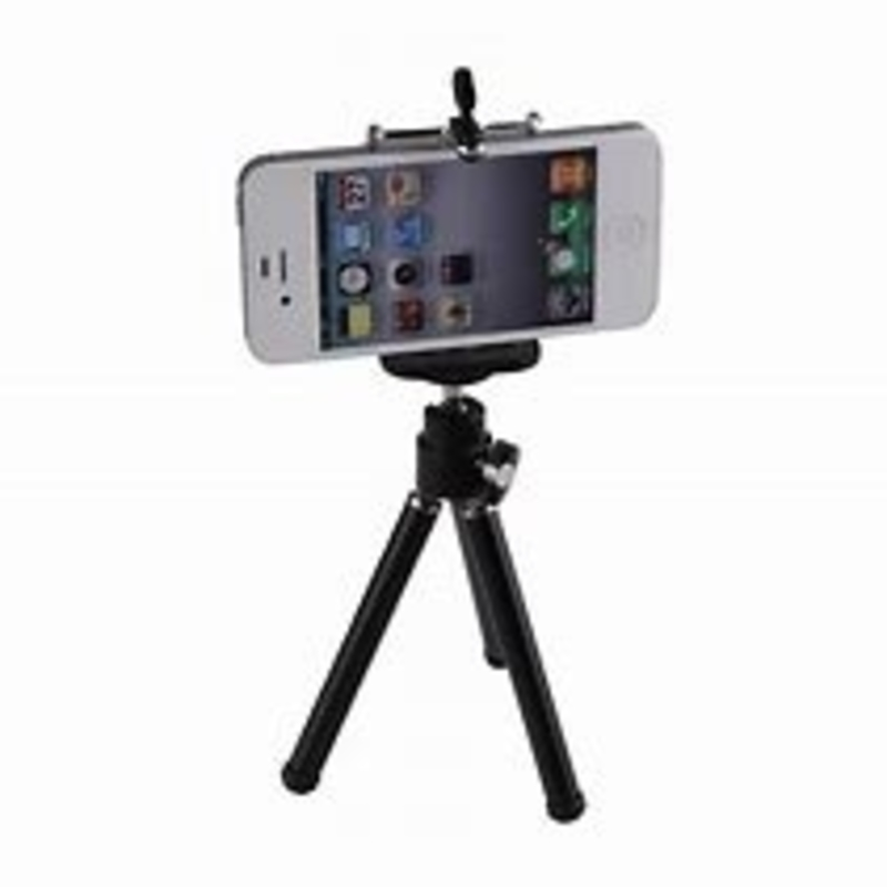 Tripod support for cell phone