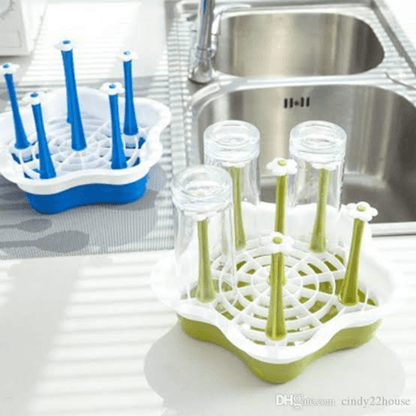 Glass cup holder drying rack stand for kitchen storage