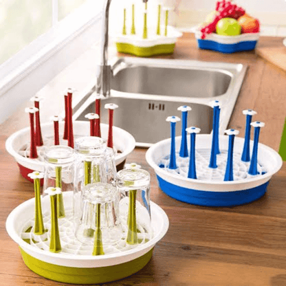 Glass cup holder drying rack stand for kitchen storage