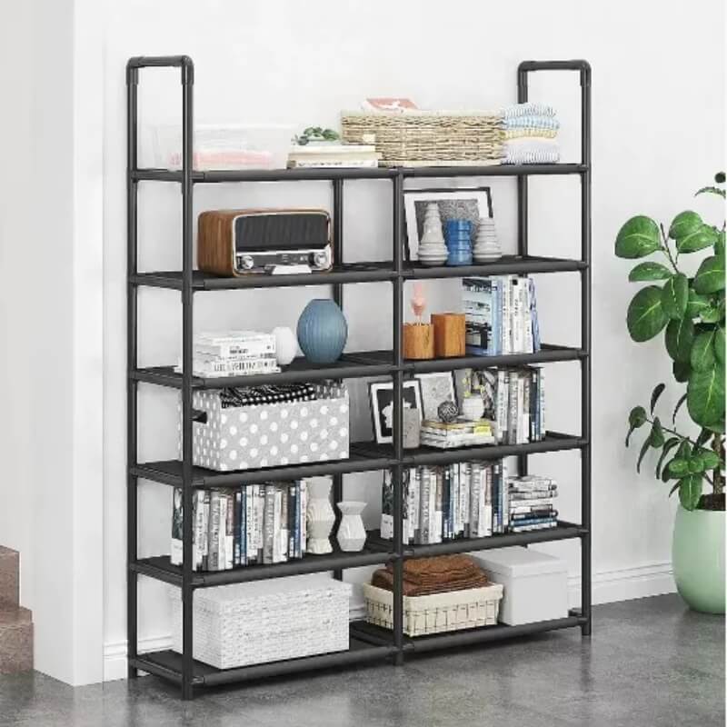 Metal double row shoe rack - 5 layer