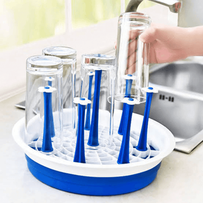 Glass cup holder drying rack stand for kitchen storage