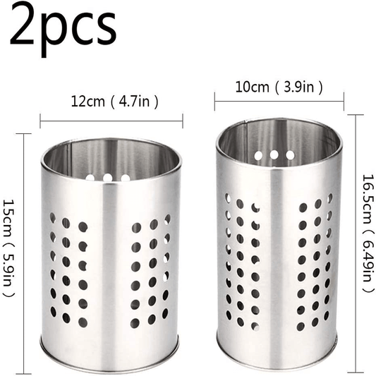 2 pcs kitchen stainless steel cooking utensil holder