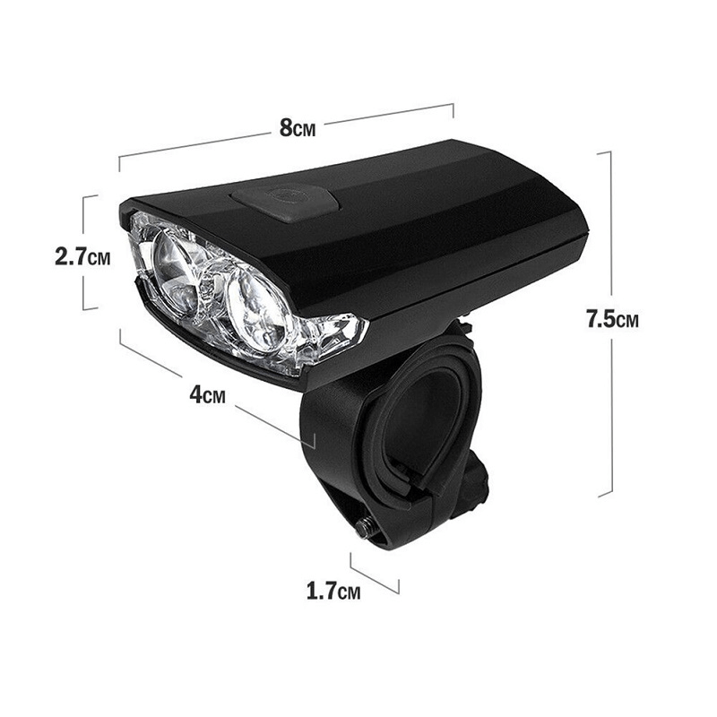 Waterproof super bright bicycle 2 led front light