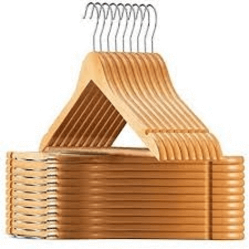 Bamboo wooden cloth hanger ( pack of 6 large )