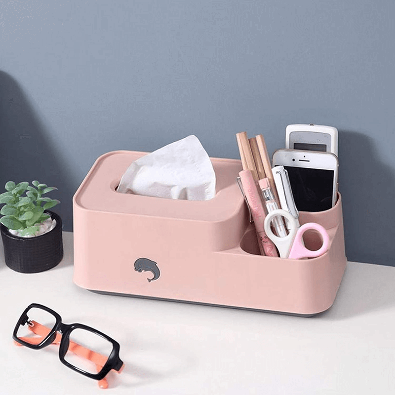 Creative multifunctional tissue box desktop storage box