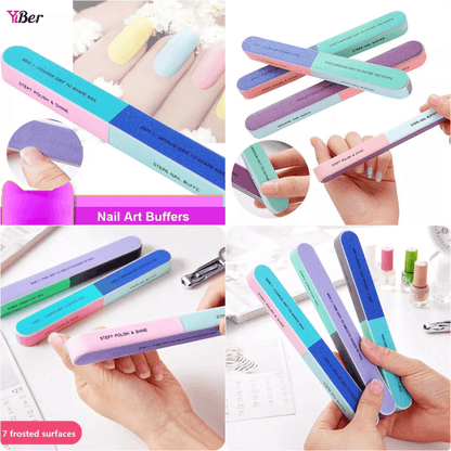 Pack of 3 finger nail files double sided manicure tools kit