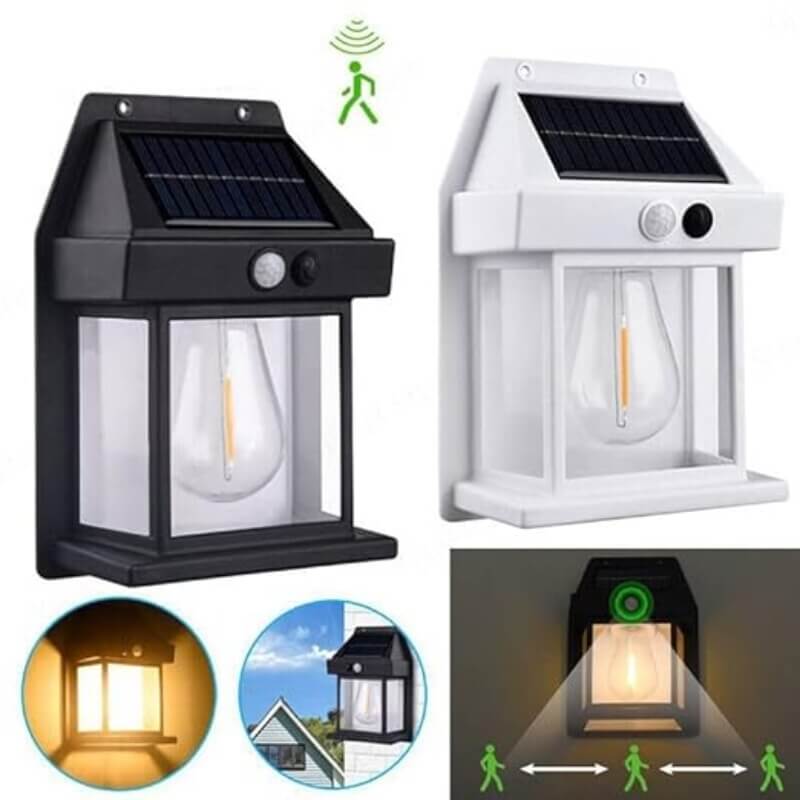 Solar charge motion sensor solar waterproof wall lamp